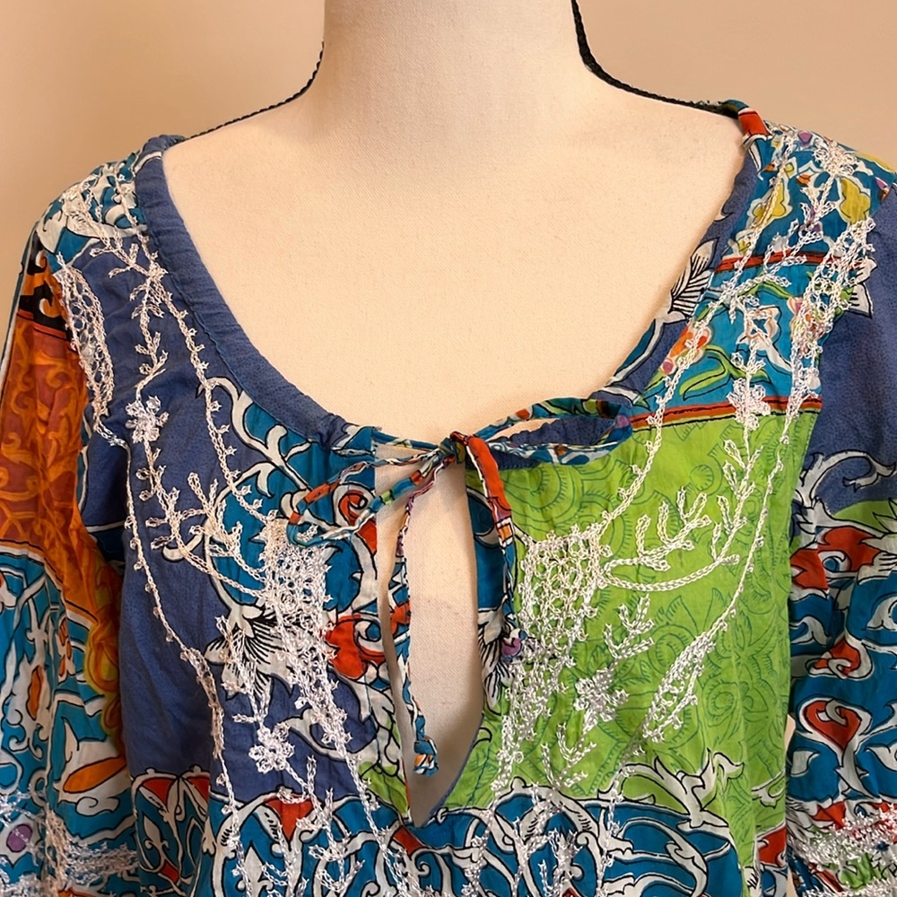 Debbie Katz South Beach Cover Up Embroidered Tunic Small / Medium - Picture 4 of 12